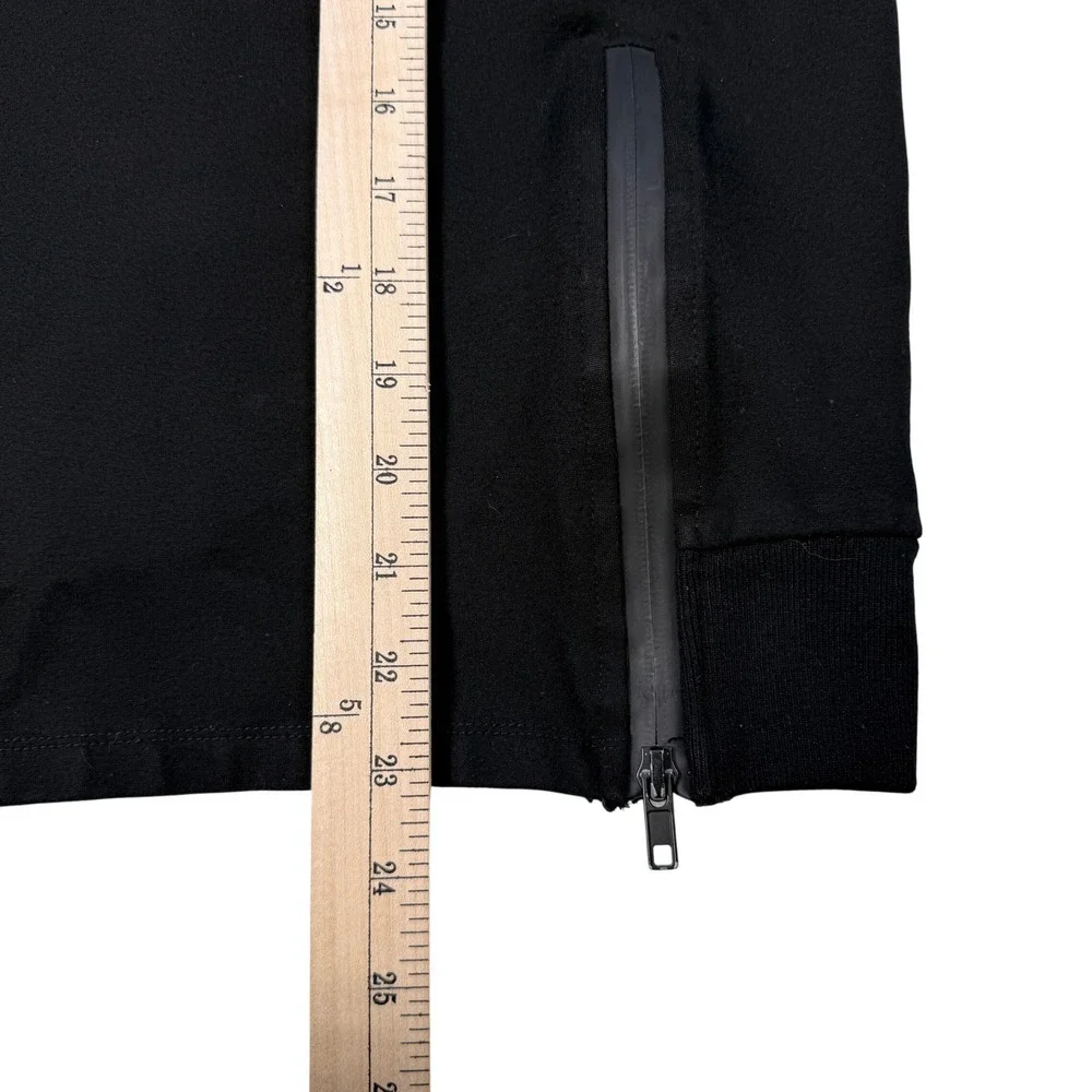 RIVER STONE Black Heavyweight Streetwear Hoodie Side Zip Vents Structured Fit XL